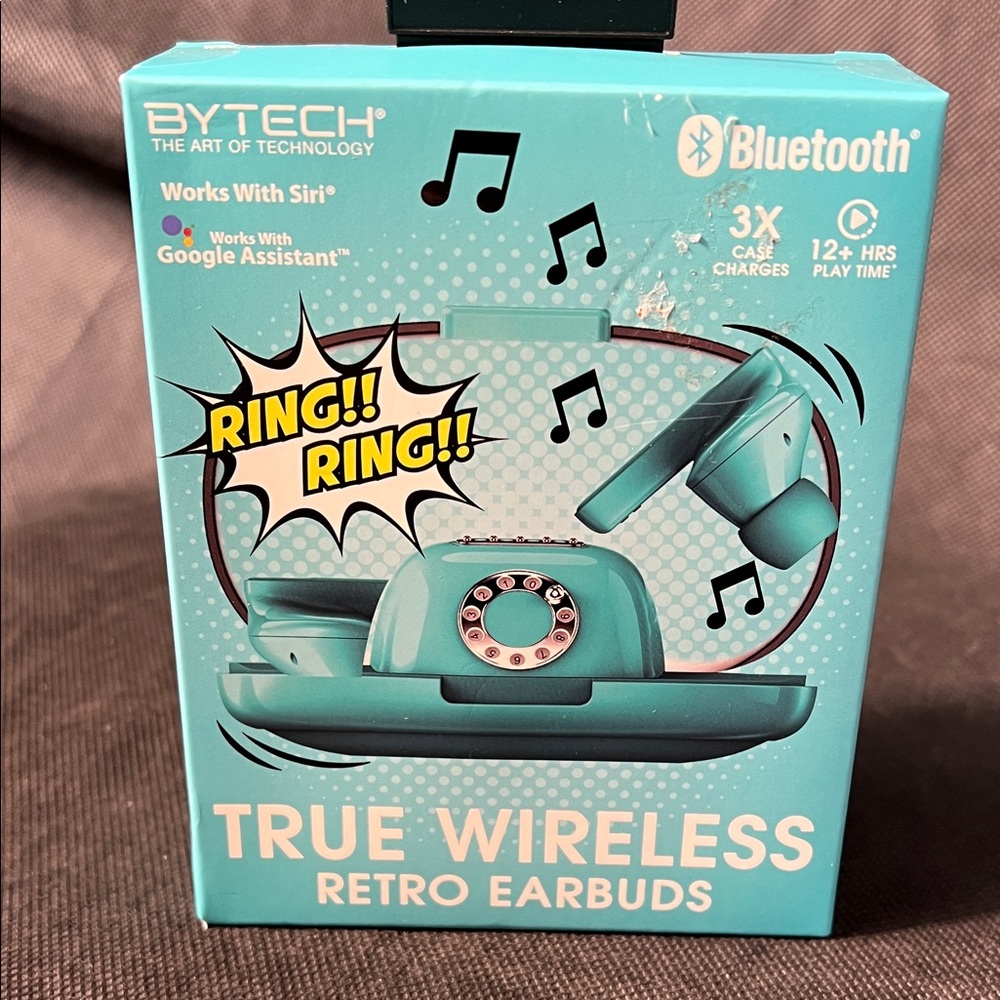 Bytech True Wireless Retro Earbuds - Teal